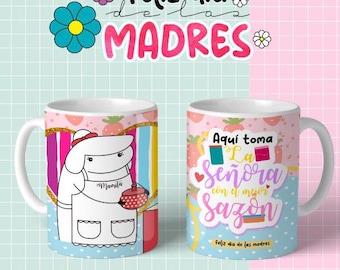 Plantilla para tazas Flork 1 /día de la madre/ plantillas editables PSD y PNG/ Incluye mockups