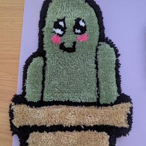 Tufted Cactus Keyboard Wrist Rest – Handmade Desk Accessory for Gamers & Office Setups