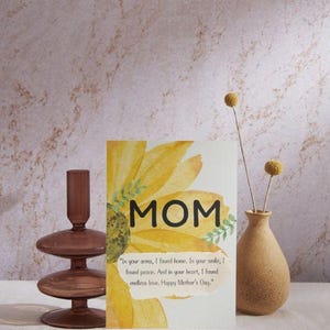 Carta del Día de la Madre imprimible,Diseño floral,Descarga digital instantánea,Editable, Digital,Regalo, Obsequio,Mensaje Día de la Madre
