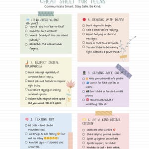 Conversation Cheat Sheet for Kids and  Teens | Digital Social Skills Guide | Printable Communication Prompts & Starters | Instant Download