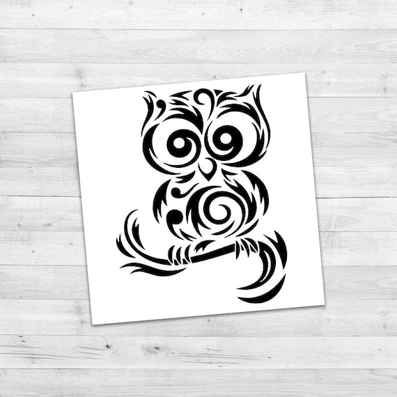 Owl Vinyl Decal Etsy