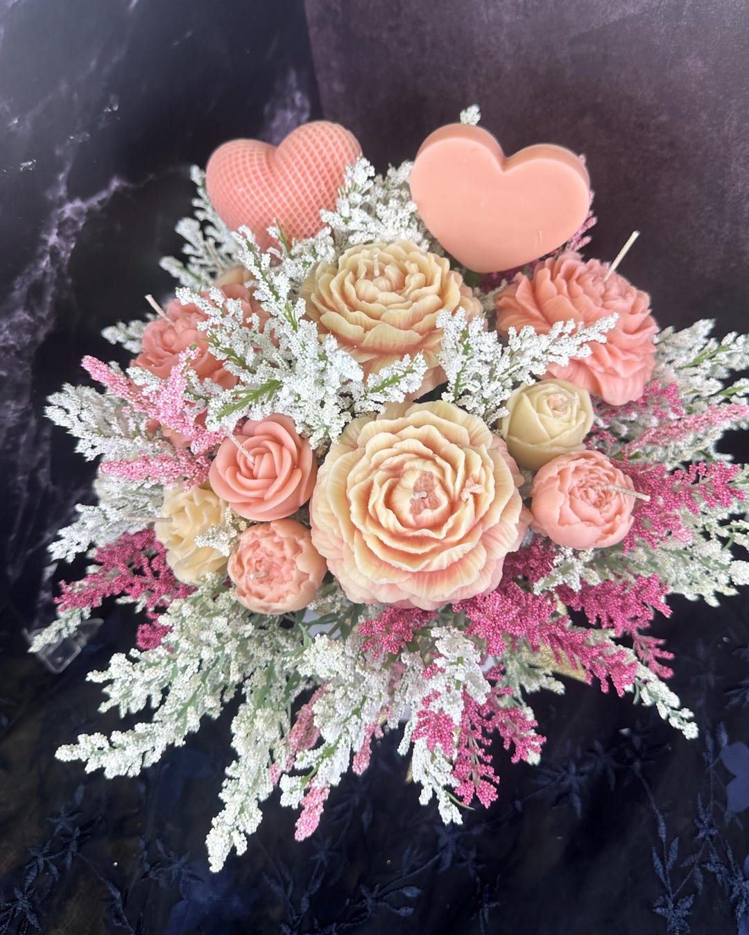 Handmade Soy Wax Flower Bouquet Candle: Custom Scented Gift - Etsy