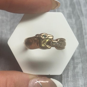 bague panthère vintage en or massif