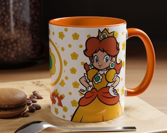 Coffee Mug. Princess Daisy Coffee Mug. Mario Bros Coffee Mug. Gamers Mug. Gamers Gift Mug. Mario Bros Princesses Mug. Videogame Coffee Mug.