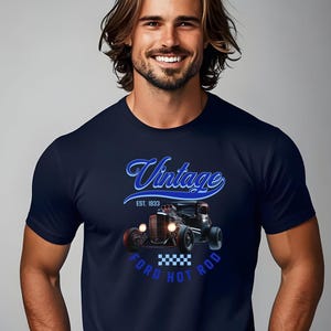 Midnight Machine T-Shirt: 1933 Ford Hot Rod Tee - Vintage Car Art Gift