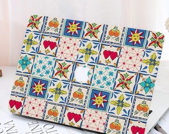 Vintage Art Tile MacBook Case Cover for MacBook 11 13 14 15 16 Inch Laptop M1 2022 M2 M3 2024 M4 Cover Air 13/15 Pro 13/14/16 Case