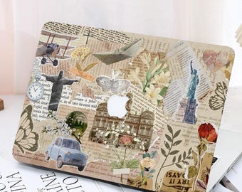 Tidningskollage MacBook-fodral MacBook Air-fodral MacBook Pro-fodral MacBook Air 15/13/11 MacBook Pro 13/14/15/16 2020-2024 Laptopfodral