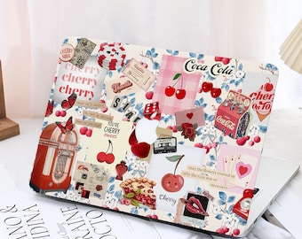 Cherry Cute Collage MacBook Case Cover for MacBook 11 13 14 15 16 Inch Laptop M1 2022 M2 M3 2024 M4 Cover Air 13/15 Pro 13/14/16 Case