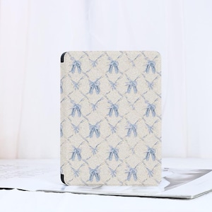 Artistic Blue Bow Kindle Case Kindle Paperwhite Case Paperwhite 1/2/3/4/5 Case Kindle Paperwhite Cover Kindle 12th/10th/11th Case