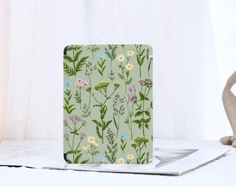 Green Plant Flowers Kindle Case All New Kindle Paperwhite 12th 7"Cover Paperwhite 6.8" Kindle 6" 10th 11th 2024 Case Colorsoft Cover