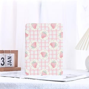 Strawberry Pink iPad Case iPad Air Case iPad Pro Case iPad 7/8/9 Case iPad 11/10 Gen iPad Pro 2022/2024/2025 Case iPad Pro 11 12.9 inch Case