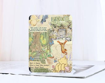 May include: A Winnie the Pooh themed phone case featuring a collage of images including Pooh Bear, Tigger, Piglet, and Eeyore. The case includes a quote from Winnie the Pooh: "How lucky I am to have something that makes saying goodbye so hard." and "Isn't it funny How a bear likes honey? Buzz! Buzz! Buzz!"
