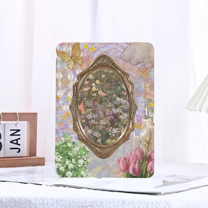 Mirror Flower Butterfly iPad Case iPad Air Case iPad Pro Case iPad 7/8/9 Case iPad 11/10 Gen iPad Pro 2024/2025 Case iPad Pro 11 12.9 13Case