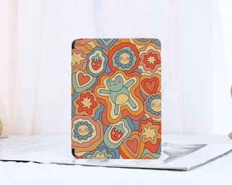Cartoon Frog Cute Kindle Case Kindle 11/12th PaperWhite 7/10/12th PaperWhite 2024 Kindle Colorsoft Case Auto Wake/Sleep Kindle Cover