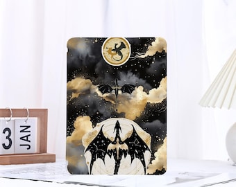 Fourth Wing Dragon iPad Case with Pencil Holder for iPad 11/10/9 Gen iPad Air 8/6/5/4 13" 11" 10.9" 10.5" iPad Pro 12.9" iPad Mini 6/7 Cover