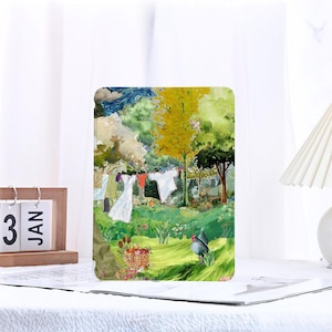 Oil Painting Landscape iPad Case with Pencil Holder for iPad 11/10/9 Gen iPad Air 6/5/4 13&quot; 11&quot; 10.9&quot; 10.5&quot; iPad Pro 12.9&quot; iPad Mini 6/7