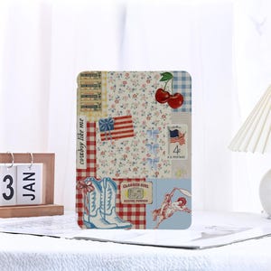 Collage Art Ledger iPad Case with Pencil Holder for iPad 11/10/9 Gen iPad Air 6/5/4 13&quot; 11&quot; 10.9&quot; 10.5&quot; iPad Pro 12.9&quot; iPad Mini 6/7 Cover