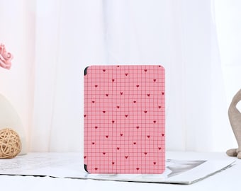 Love Lattice Art Kindle Case Kindle Scribe with Hand Strap Cover For Kindle Paperwhite 1/2/3 Kindle 2019/2022 Kindle Paperwhite 11th 12th
