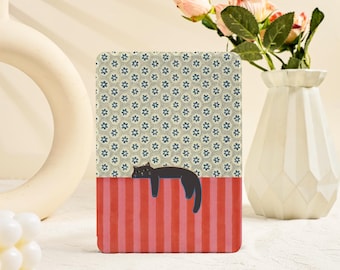 Black Cat Stripes Kindle Case Kindle Paperwhite Case Kindle 12th/10th/11th Case Paperwhite 1/2/3/4/5 Kindle Paperwhite Cover Kobo Clara Case
