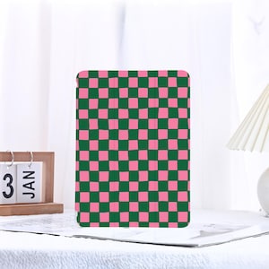 Art Checkerboard iPad Case with Pencil Holder for iPad 11/10/9 Gen iPad Air 6/5/4 13&quot; 11&quot; 10.9&quot; 10.5&quot; iPad Pro 12.9&quot; iPad Mini 6/7 Cover