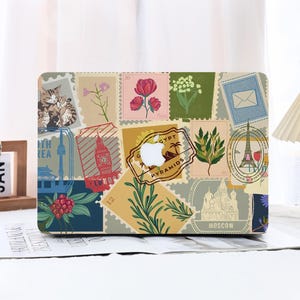 Art Stamp Collage MacBook Case Macbook Air Case Macbook Pro Case Macbook Air 15/13/11 Macbook Pro 13/14/15/16 2020-2024 Laptop Case