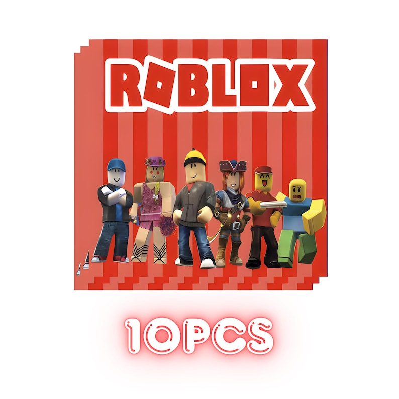 Roblox Inspired Party Tableware Set – 31pcs Cups, Plates & Tablecloth | Kids Gaming Birthday Decorations Only Napkins
