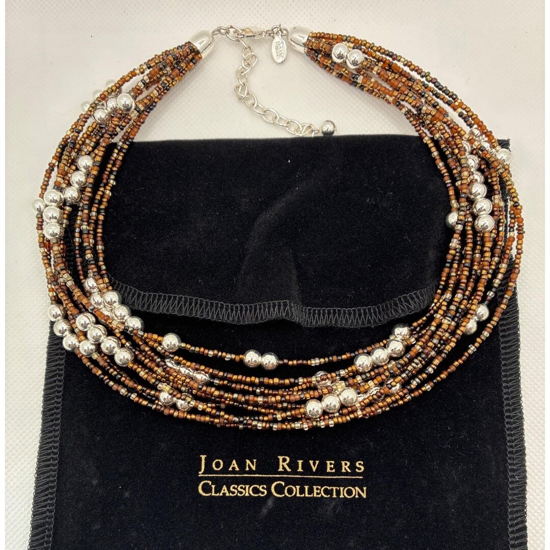 Joan Rivers Classics Collection Multistrand Beaded Necklace W/ Silver ...