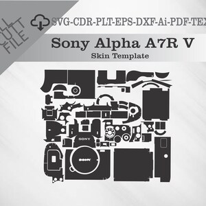 Sony Alpha A7R V -Full Skin Vector Templete File Skin Die Cut Layout