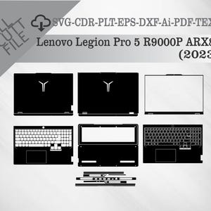 Lenovo Legion Pro 5 R9000P ARX8 (2023) Skin Vector Templete File Skin Die Cut Layout