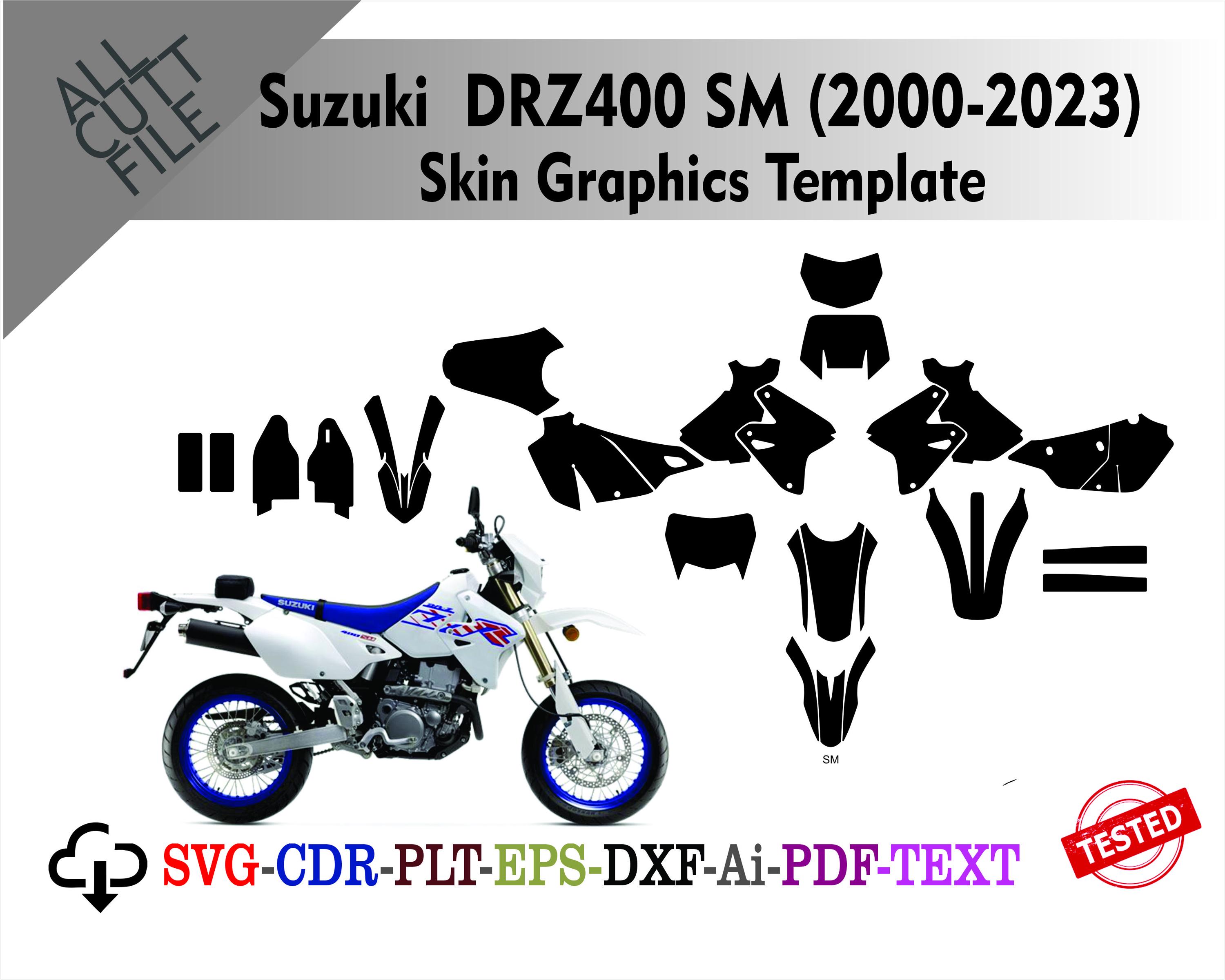 福鈴オーダーページ Suzuki DRZ400 SM (2000-2023) Skin Vector Templete File Skin Die