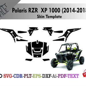 Polaris RZR XP 1000 (2014-2018) Skin Vektor Template Datei Skin Die Cut Layout Grafik