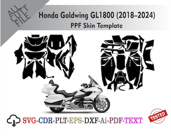 Plantilla vectorial de diseño de la carrocería Honda Goldwing GL1800 (2018–2024)