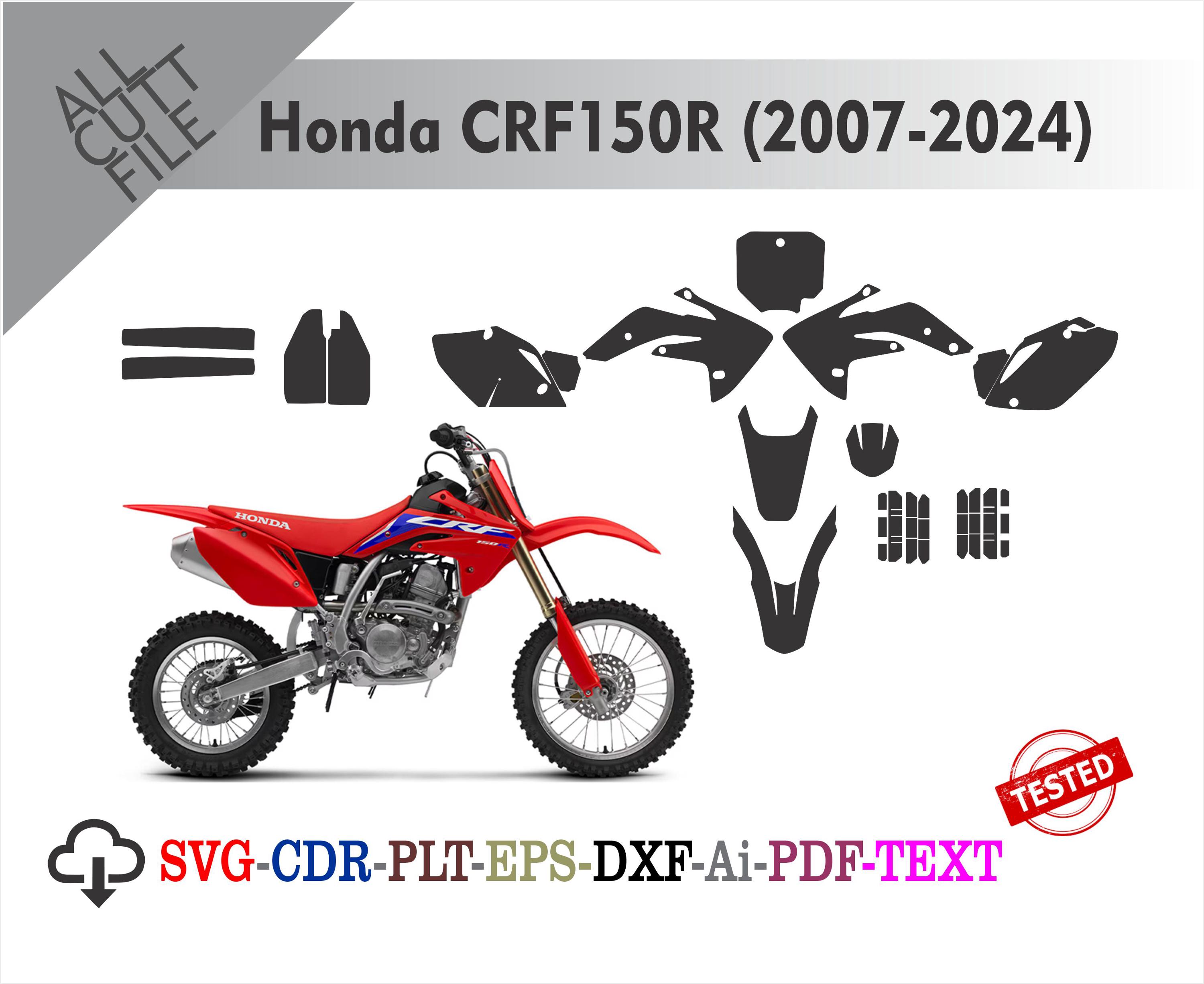 Honda CRF150R (2007-2024) Skin Vector Templete File Skin Die Cut