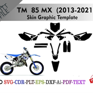 TM  85 MX  (2013-2021) Skin Vector Templete File Skin Die Cut Layout Graphic