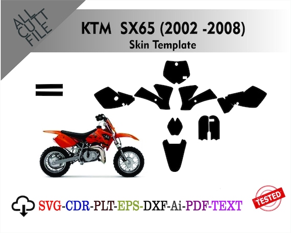 KTM SX65 (2002 -2008) スキン ベクター テンプレート ファイル スキン 