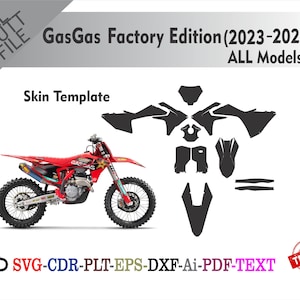 GasGas 2023 Factory Edition 2025 ALLE Modelle Skin Vektor Templete Datei Skin Die Cut Layout