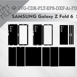 Samsung Galaxy Z Fold 6 5G Skin Vector Templete File Skin Die Cut Layout