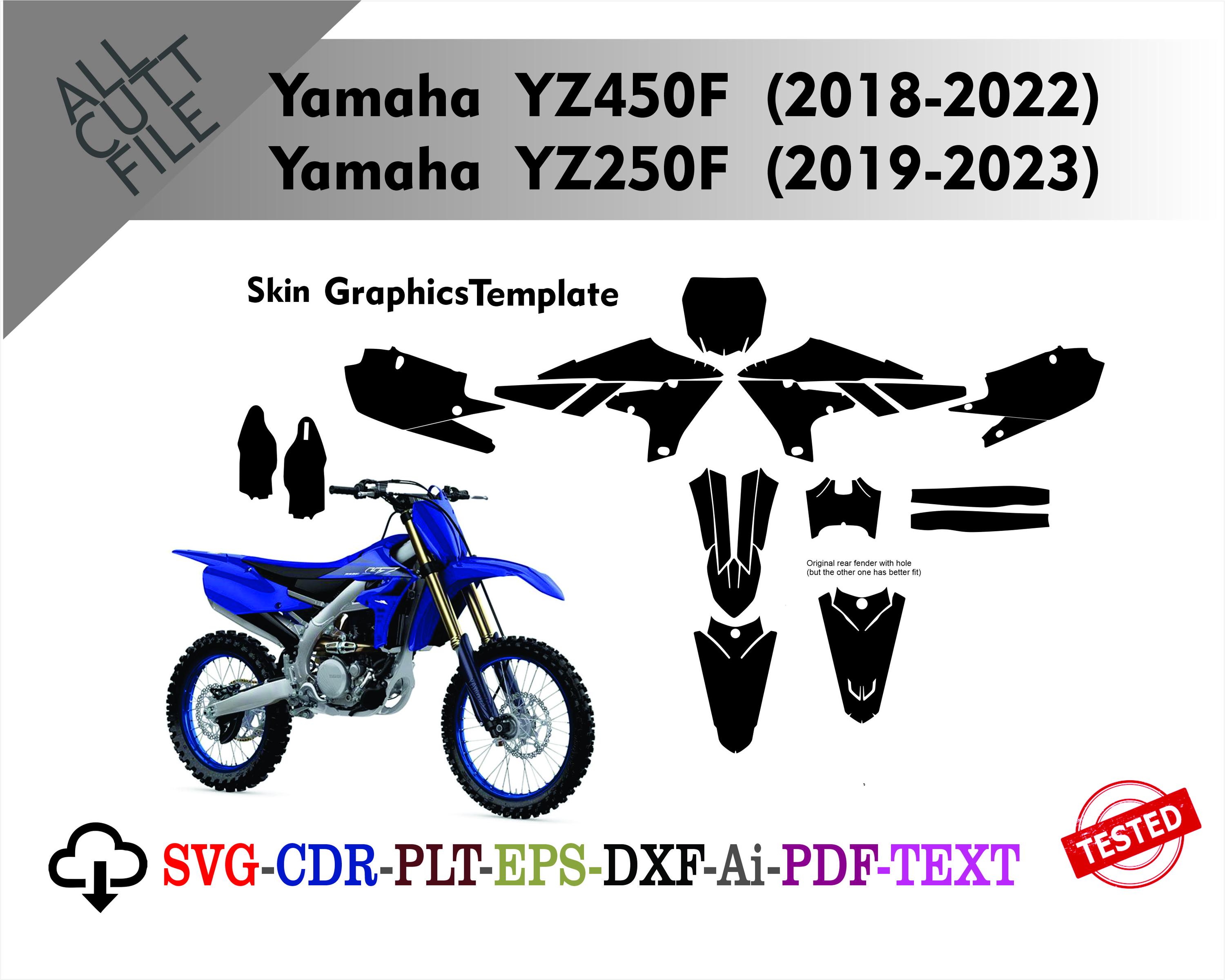 Yamaha YZ450F (2018-2022) YZ250F (2019-2023) Skin Vector Templete
