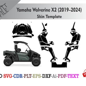 File vettoriale del template per la skin Yamaha Wolverine X2 2019–2024