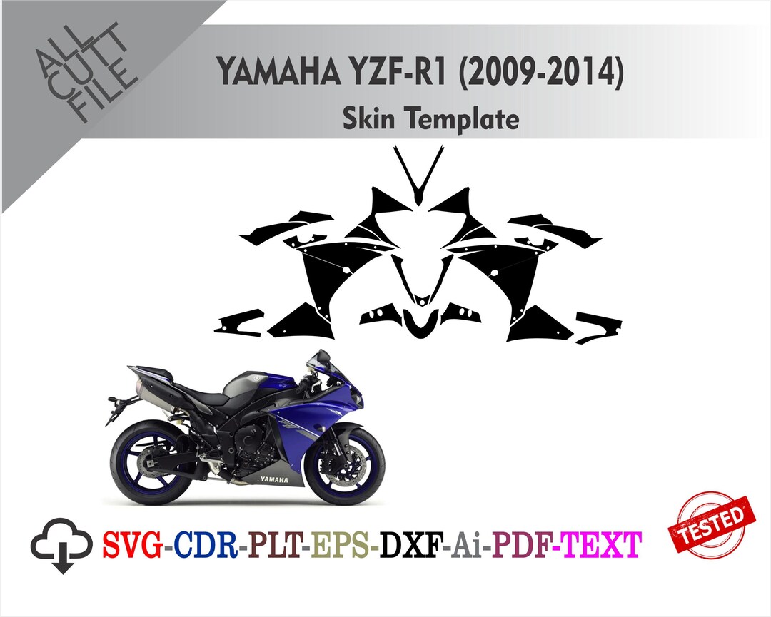 YAMAHA YZF-R1 (2009-2014) Skin Vector Templete File - Etsy