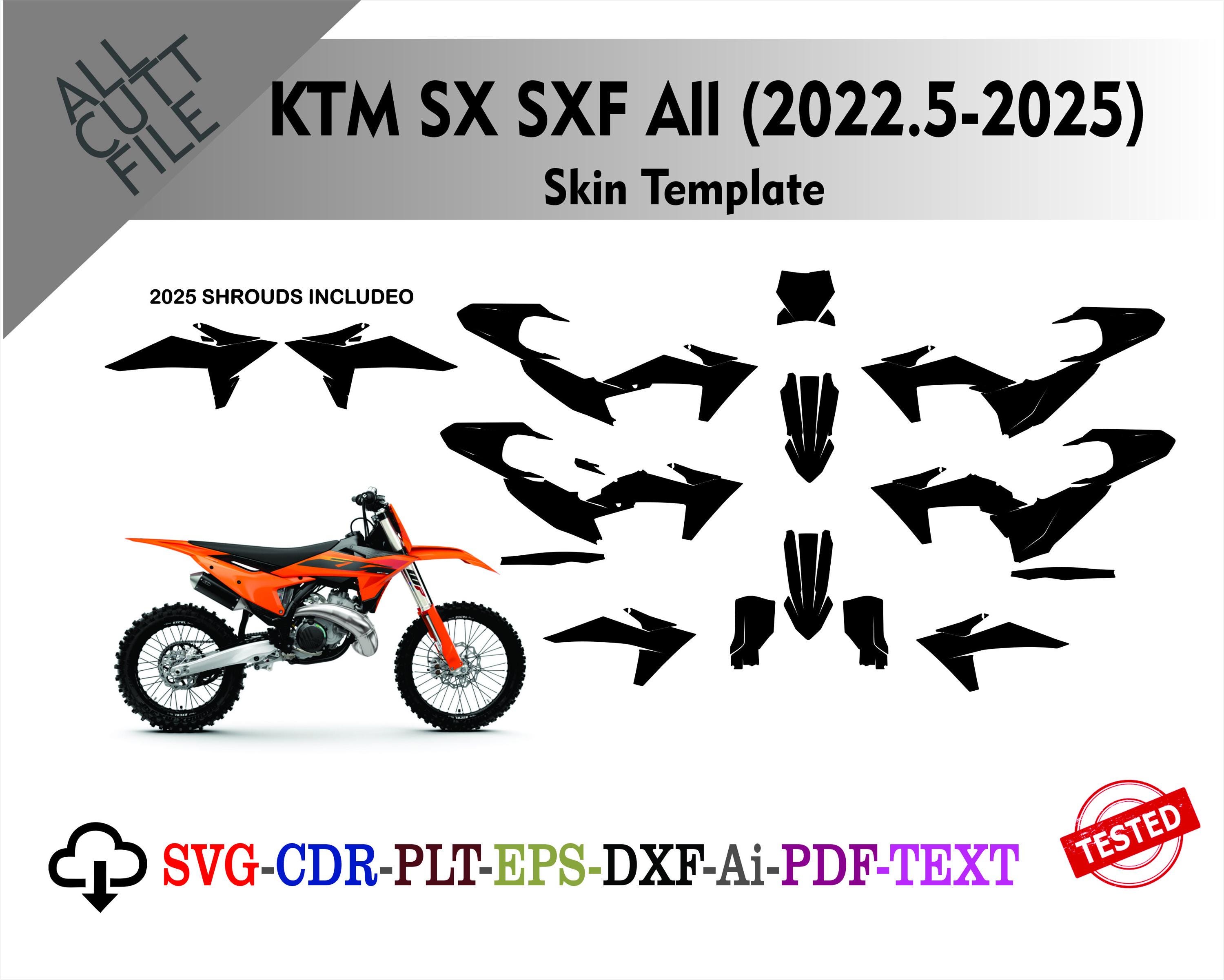 thumbnail image 2 of KTM Twin Air Sticker Set – Orange/Black – Motorcycle Decal Bow 2 of 5