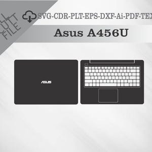 Asus A456U Skin Vector Templete File Skin Die Cut Layout