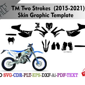 TM Two Strokes  (2015-2021) Skin Vector Templete File Skin Die Cut Layout Graphic