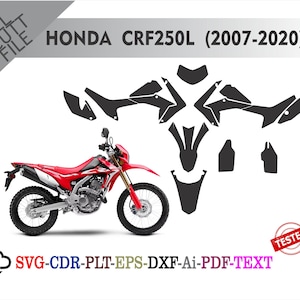 Honda CRF250L (2007 - 2020) Skin Vector Templete File Skin Die Cut Layout