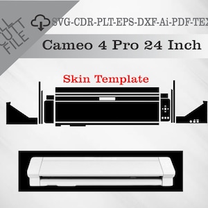 cameo 4 pro 24 inch Skin Vector Templete File Skin Die Cut Layout