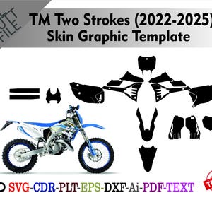 TM Two Strokes (2022-2025) Skin Vector Templete File Skin Die Cut Layout Graphic