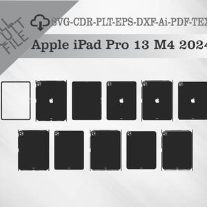 Apple iPad Pro 13 M4 2024 Skin Vector Templete File Skin Die Cut Layout