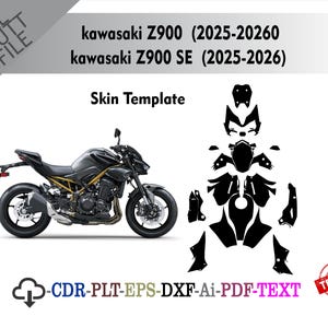 kawasaki z900/ z900se 2025 2026 Template Vector Die 1:1 scale