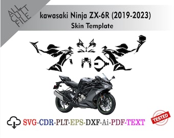 Ninja Zx-6r Motorcycle EPS - SVG - PNG - Dxf Vector Art - Cricut