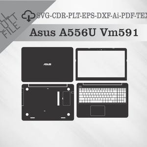 Asus A556U VM591 Skin Vector Templete File Skin Die Cut Layout